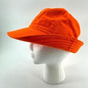 The Original Jones Hat Cap Size S Blaze Orange Water Repellent USA Vintage 21.5"